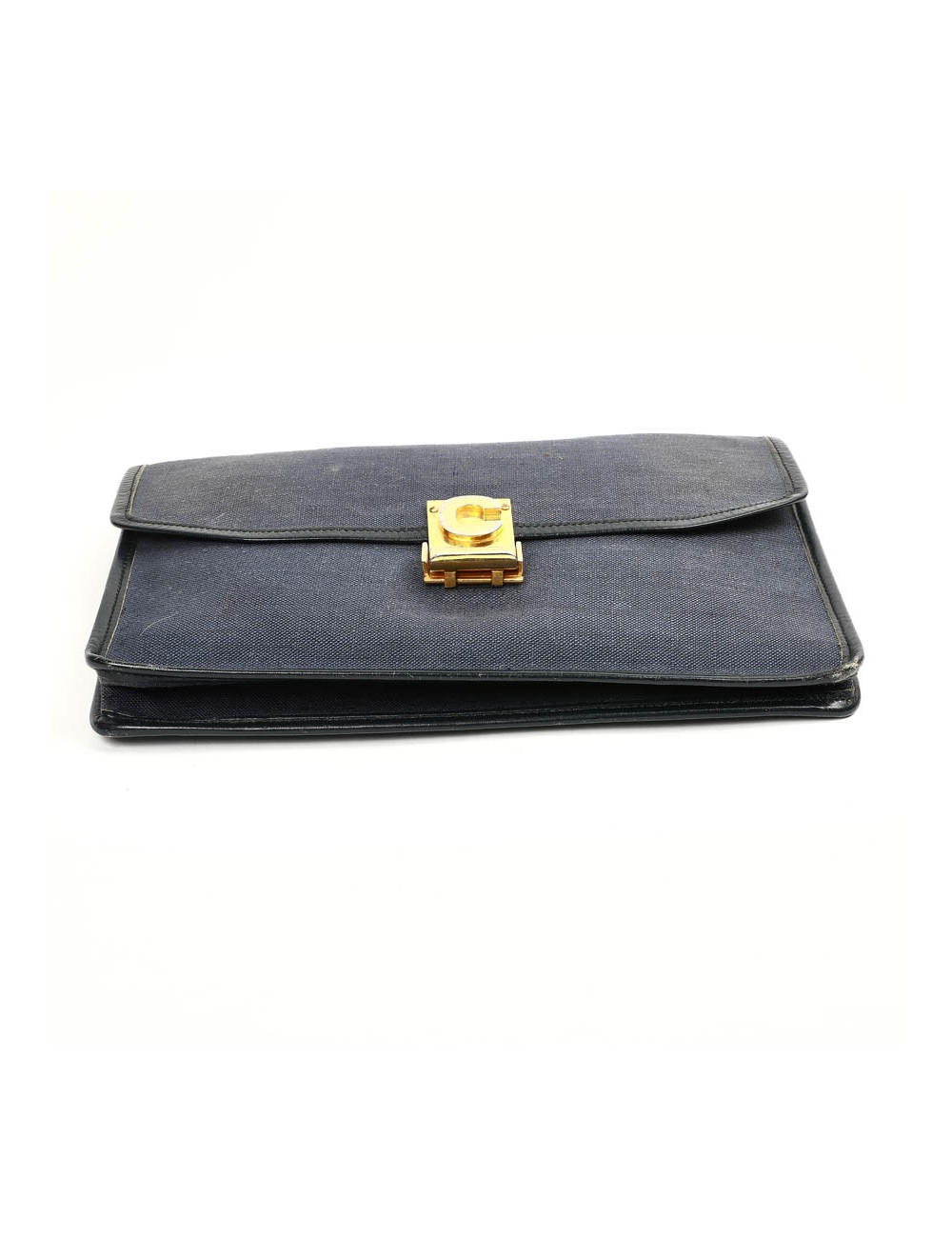 Pochette CELINE lin bleu Vintage