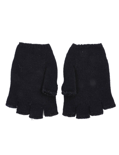 Mitaines CHANEL cachemire bleu marine