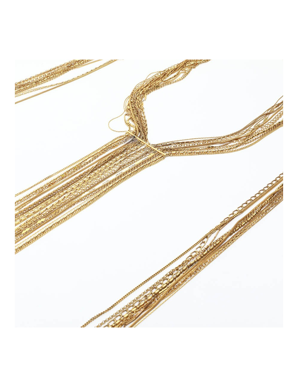 CHANEL gilded multichain belt-necklace