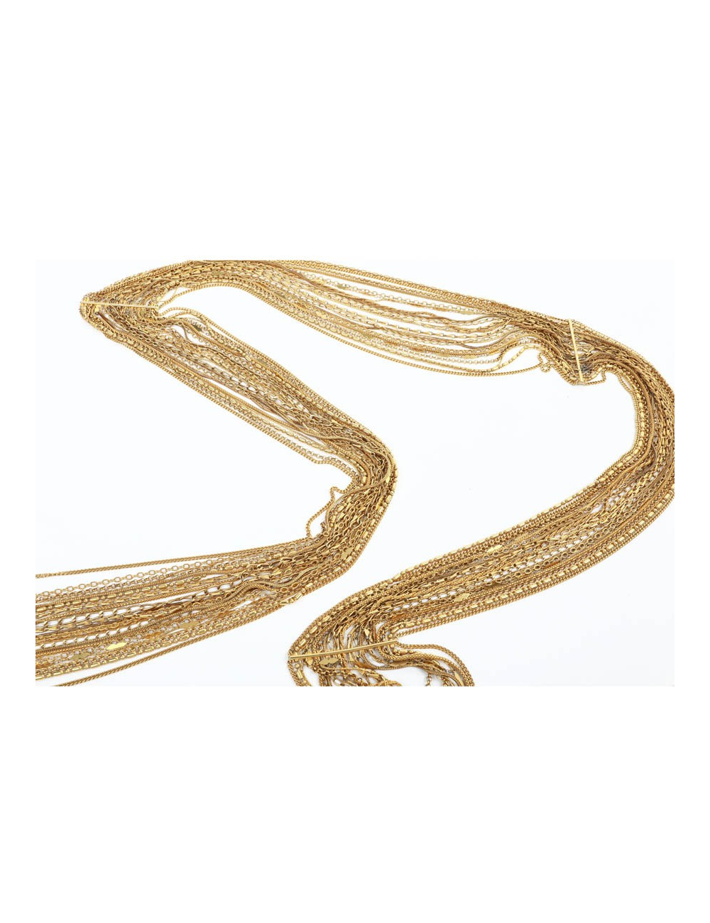 CHANEL gilded multichain belt-necklace