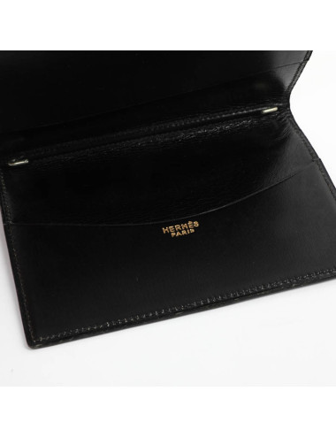 Porte-répertoire HERMES cuir box noir 2