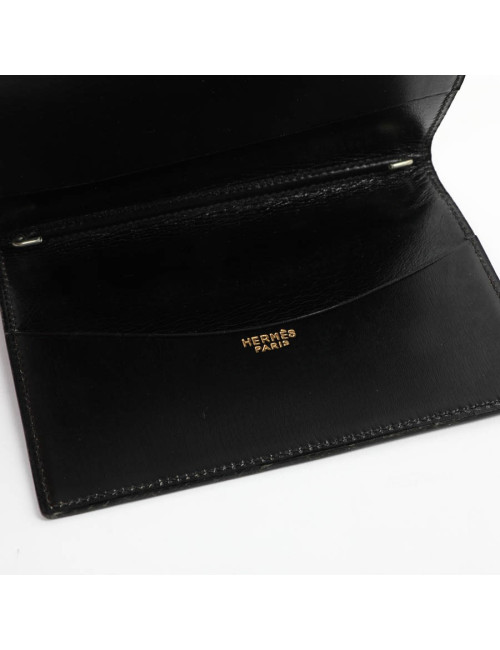 HERMES black Box leather agenda cover