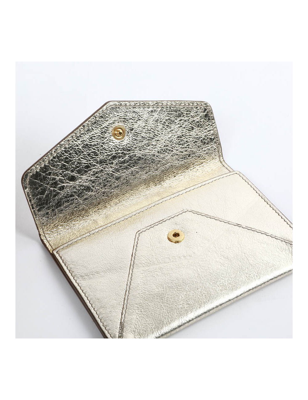 Porte- monnaie YSL SAINT LAURENT cuir doré