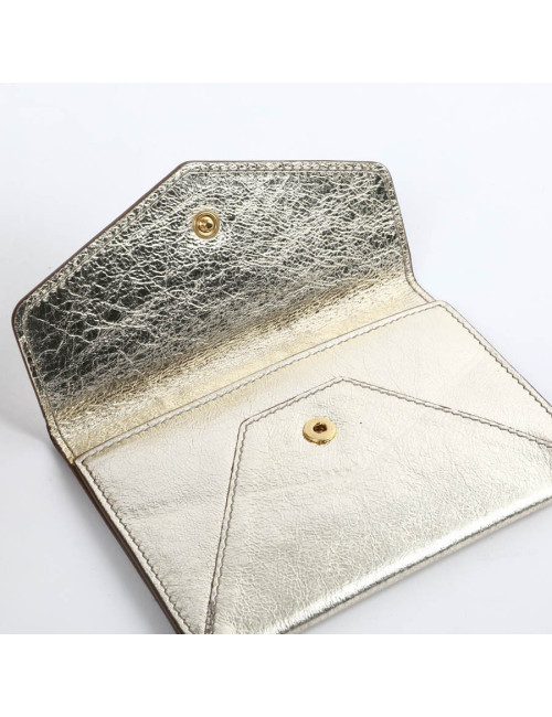 Porte- monnaie YSL SAINT LAURENT cuir doré