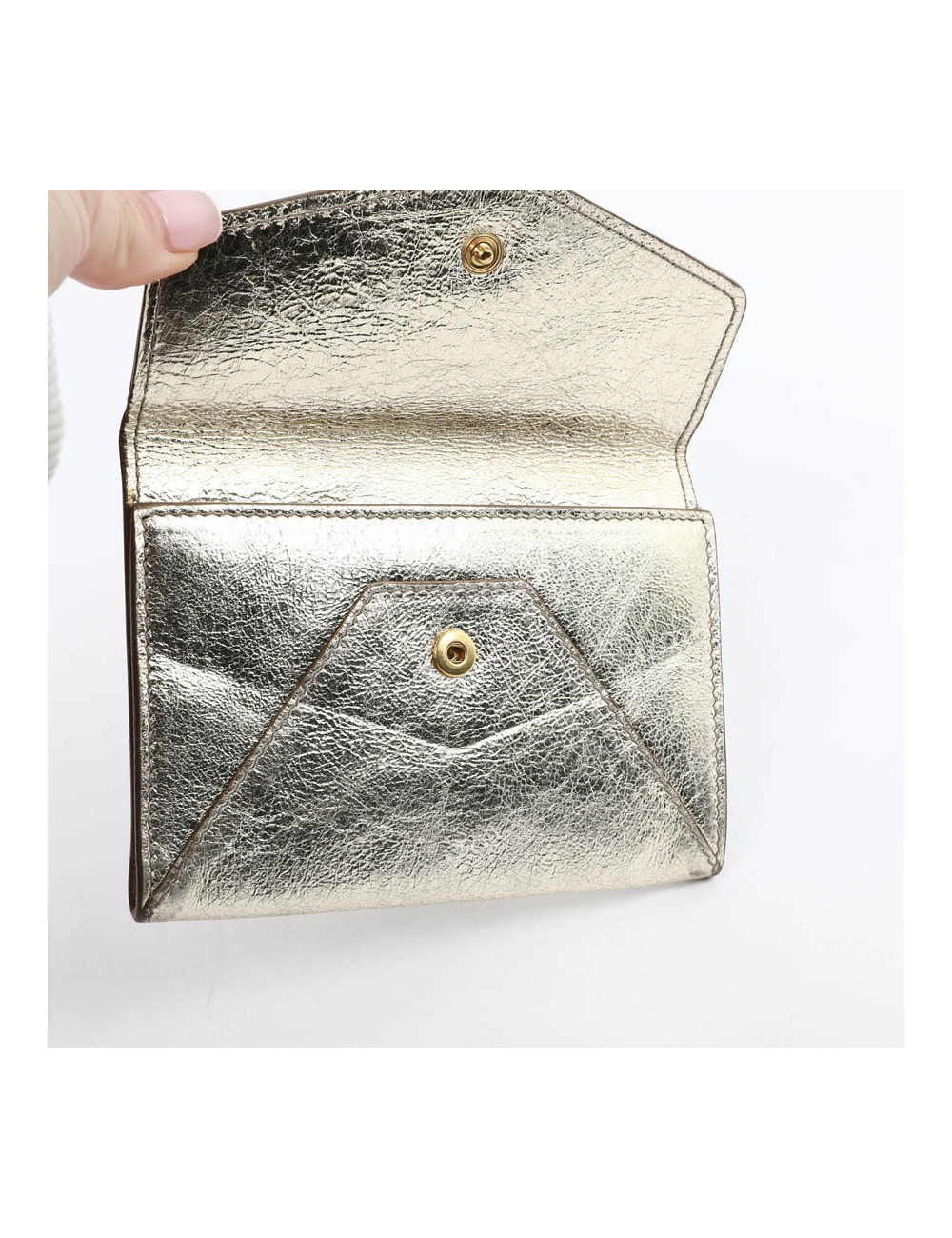 Porte- monnaie YSL SAINT LAURENT cuir doré