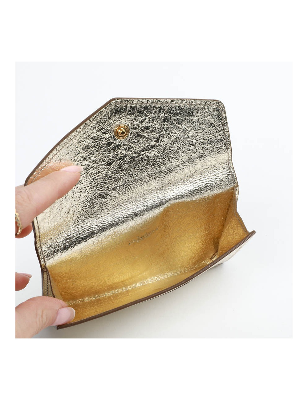 Porte- monnaie YSL SAINT LAURENT cuir doré