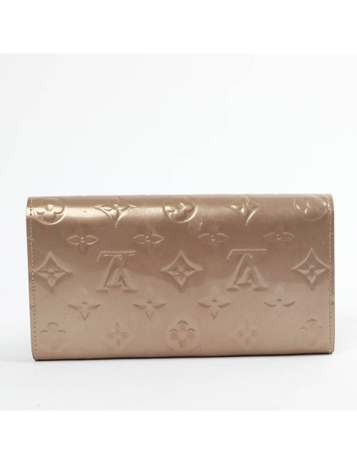 Portefeuille Sarah LOUIS VUITTON verni beige