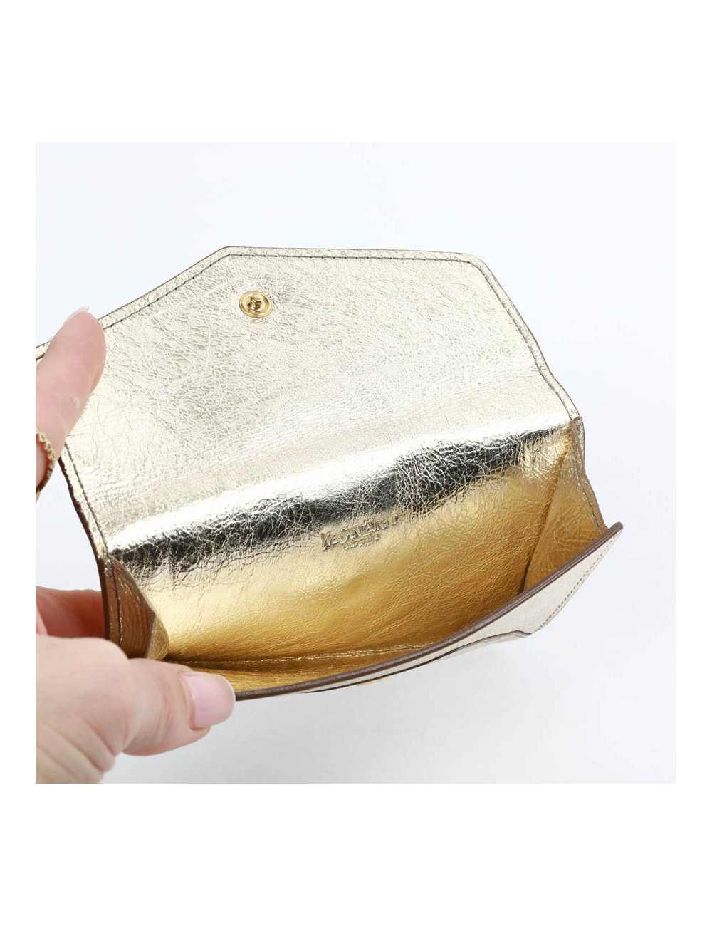 Porte- monnaie YSL SAINT LAURENT cuir doré