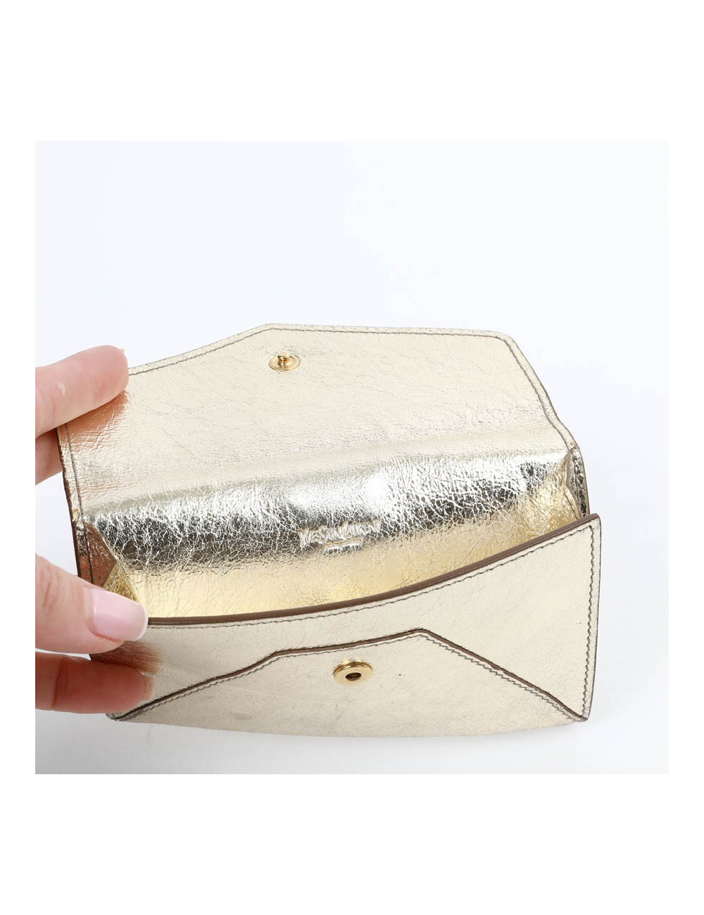 Porte- monnaie YSL SAINT LAURENT cuir doré