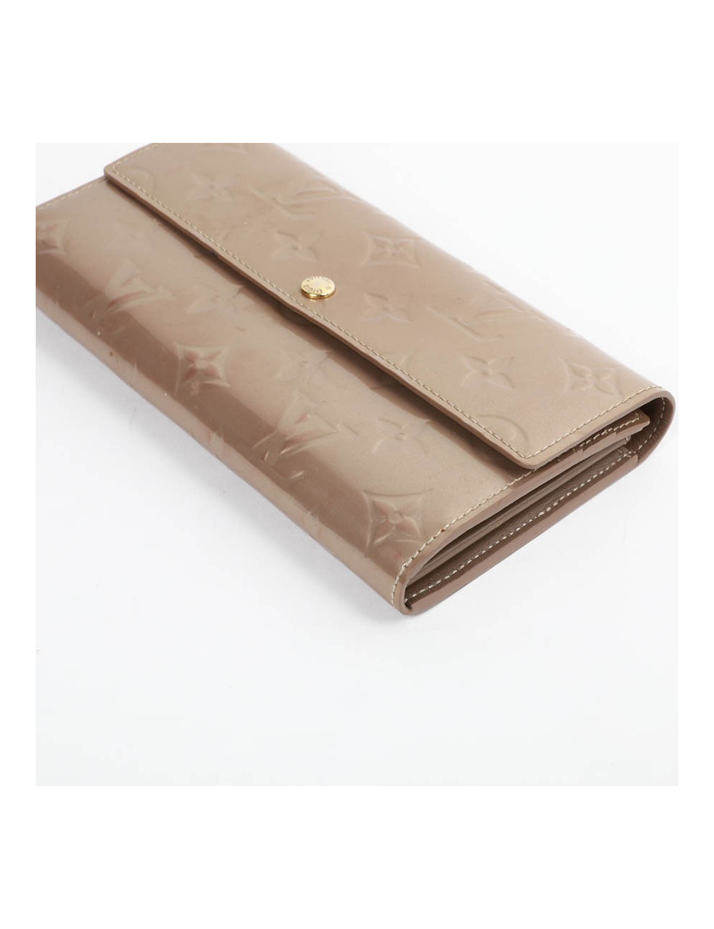 Portefeuille Sarah LOUIS VUITTON verni beige