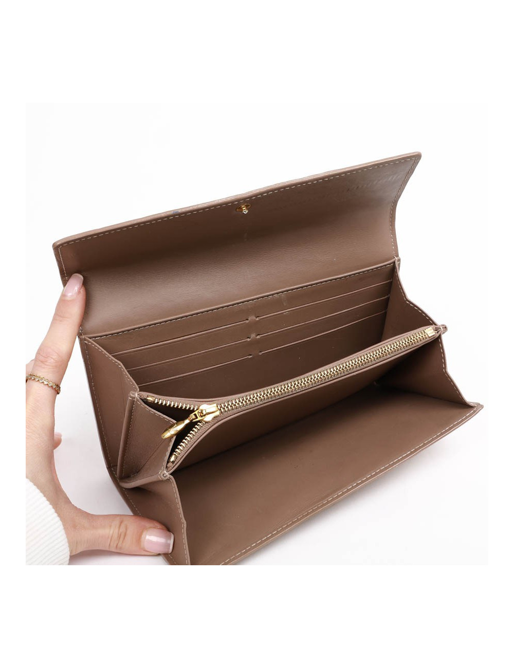 Portefeuille Sarah LOUIS VUITTON verni beige