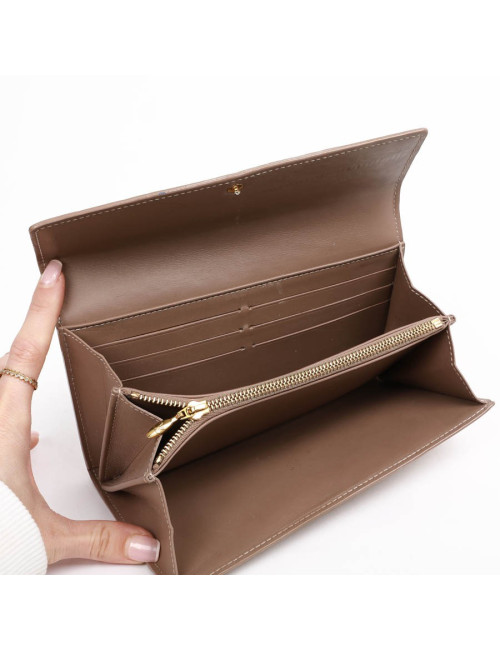 Portefeuille Sarah LOUIS VUITTON verni beige