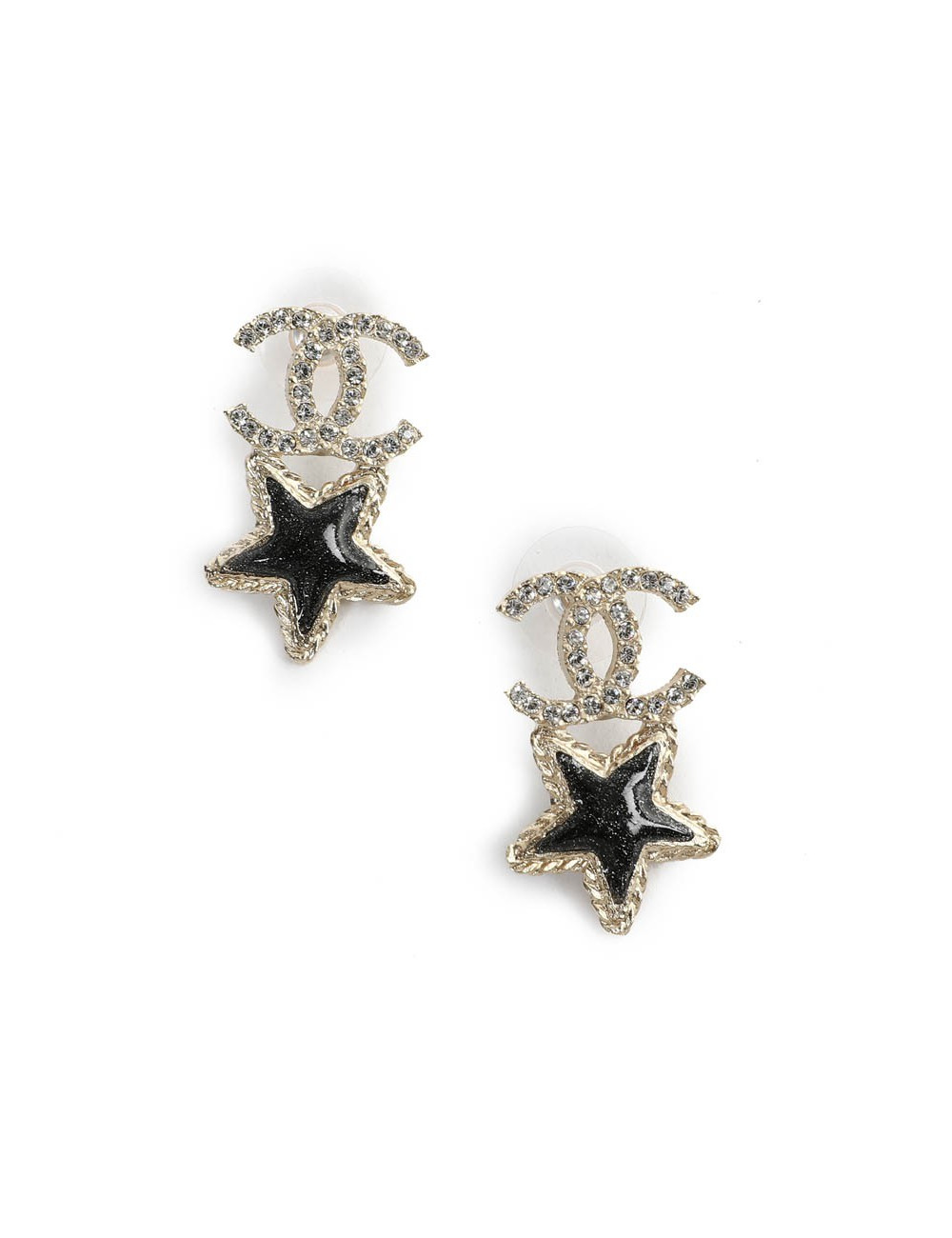 CHANEL clous d'oreille étoiles