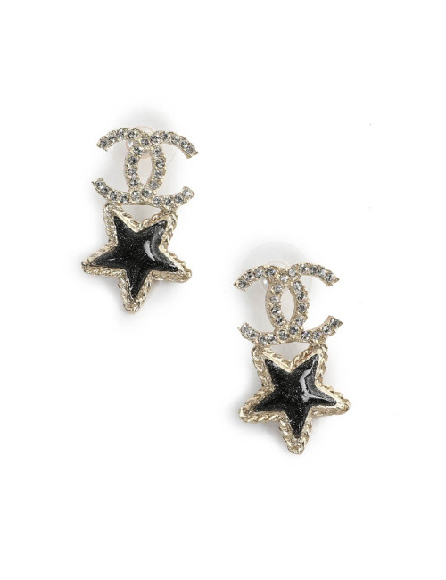 CHANEL clous d'oreille étoiles