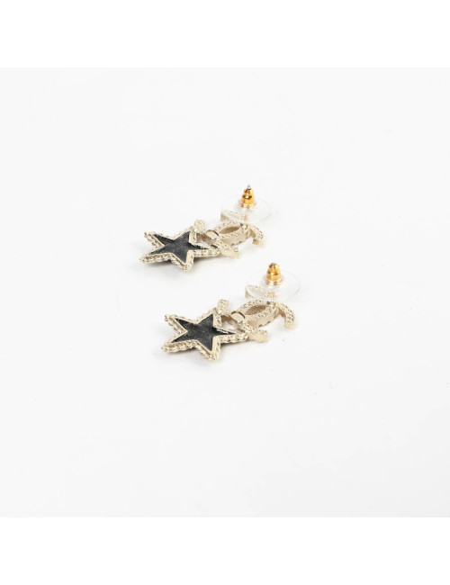 CHANEL clous d'oreille étoiles