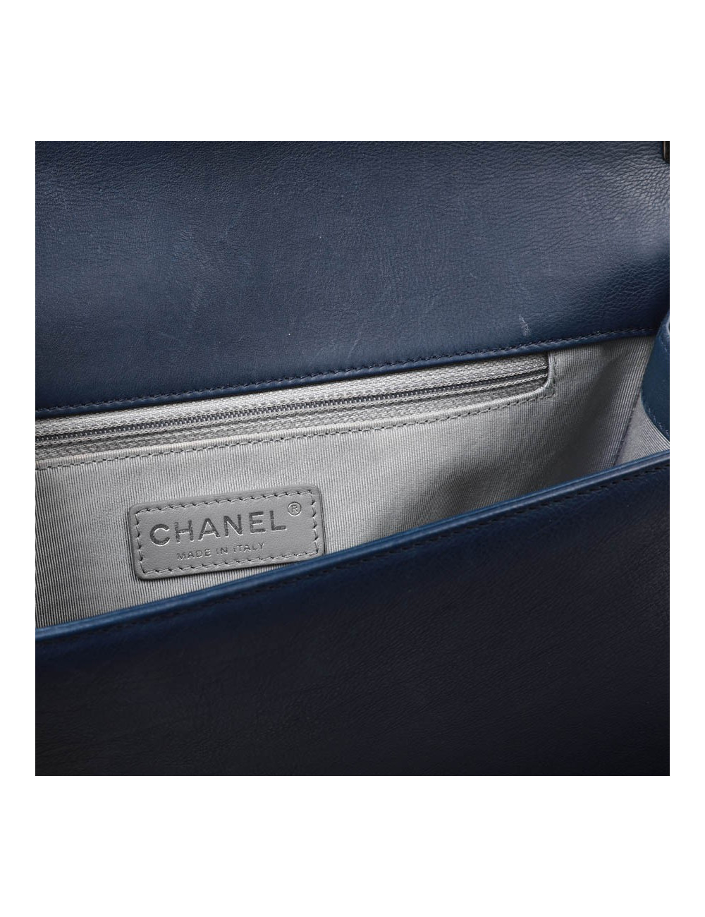 Sac CHANEL Boy cuir matelassé bleu