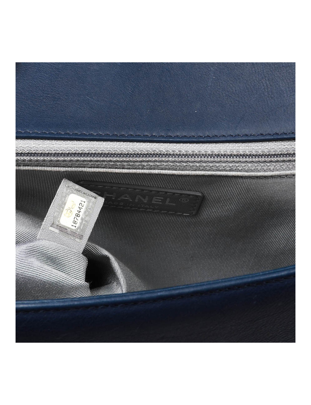 Sac CHANEL Boy cuir matelassé bleu