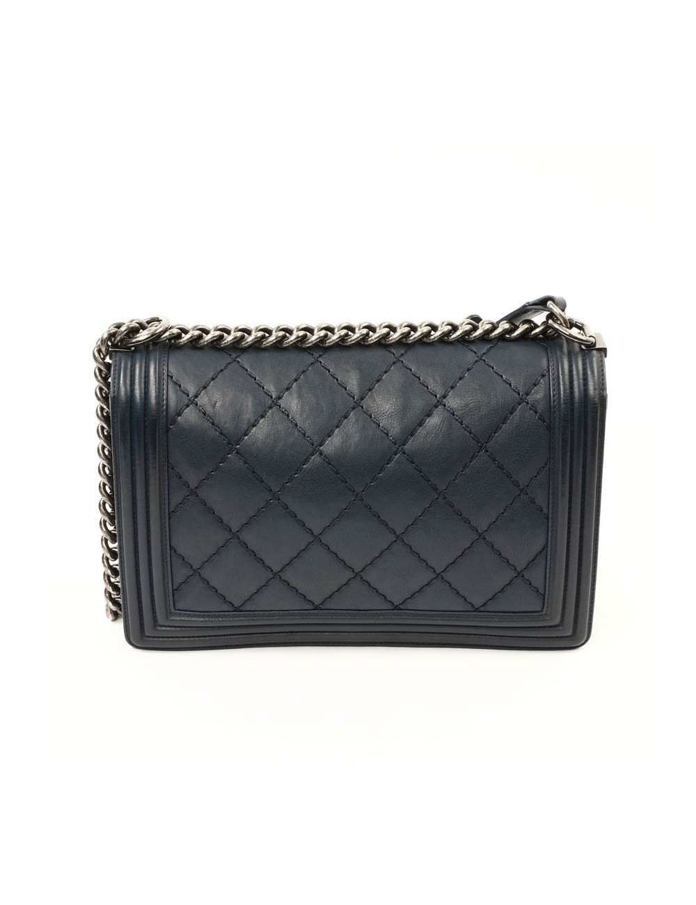 Sac CHANEL Boy cuir matelassé bleu