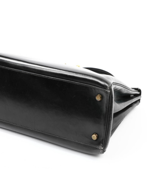 Kelly 32 HERMES box noir Vintage