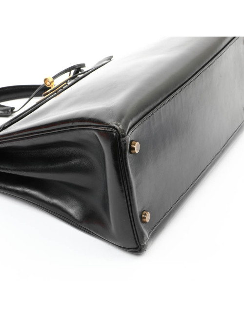 Kelly 32 HERMES box noir Vintage