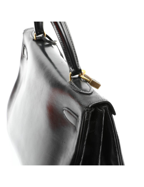 Kelly 32 HERMES box noir Vintage