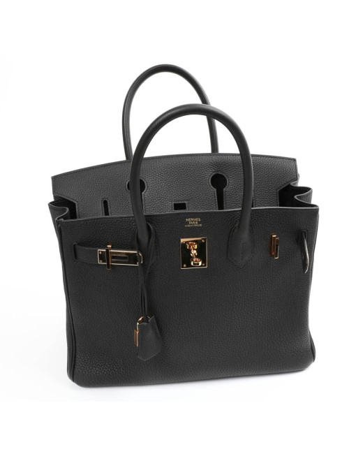 Birkin 30 HERMES cuir Togo noir