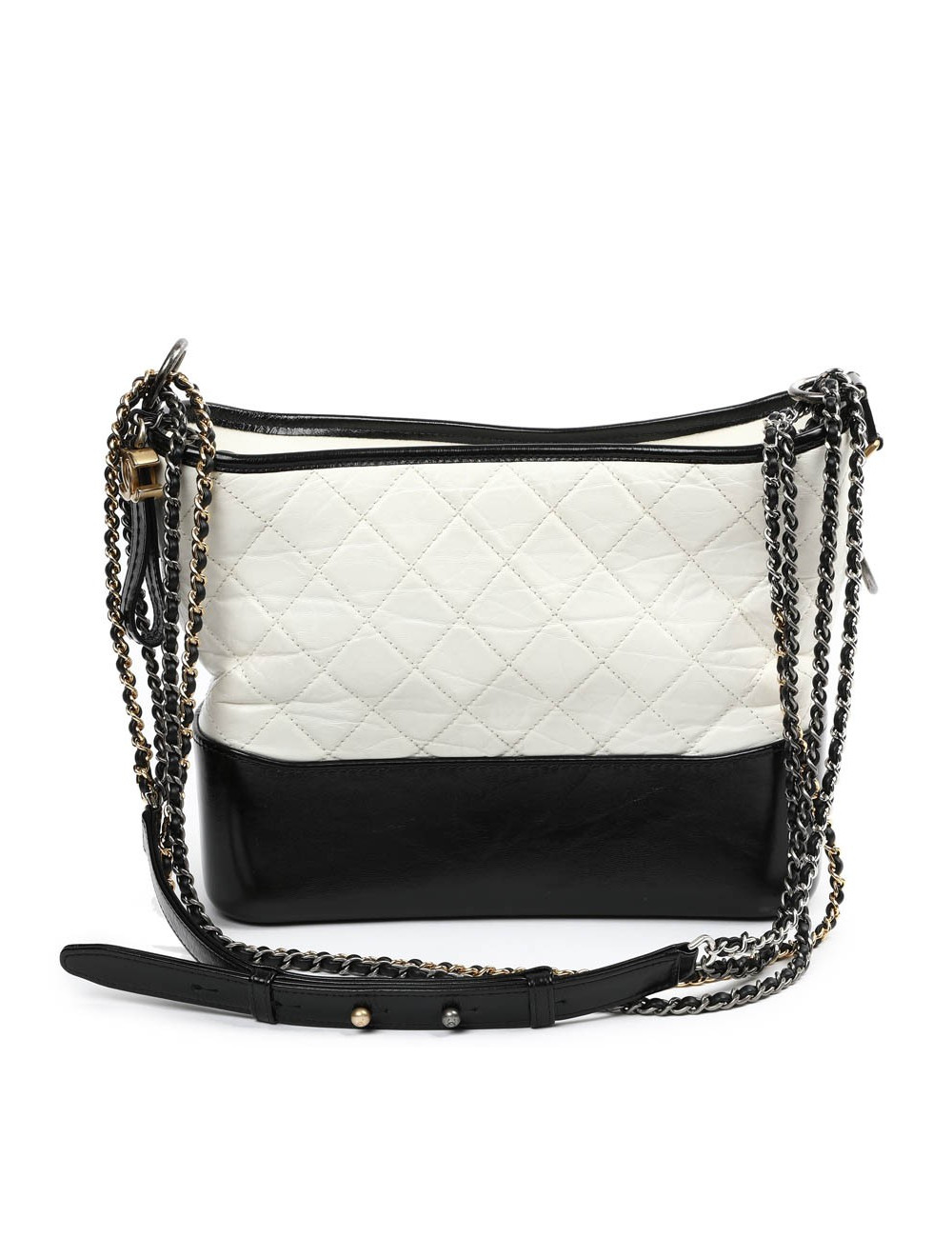 Sac CHANEL Gabrielle bicolore blanc et noir