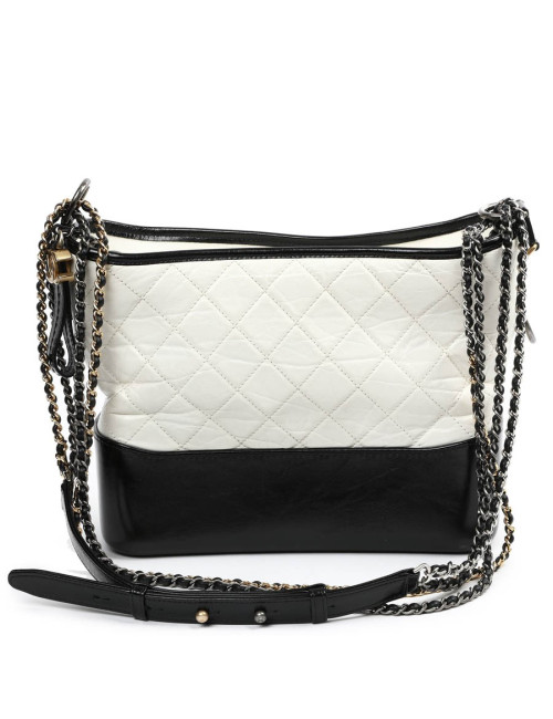 Sac CHANEL Gabrielle bicolore blanc et noir