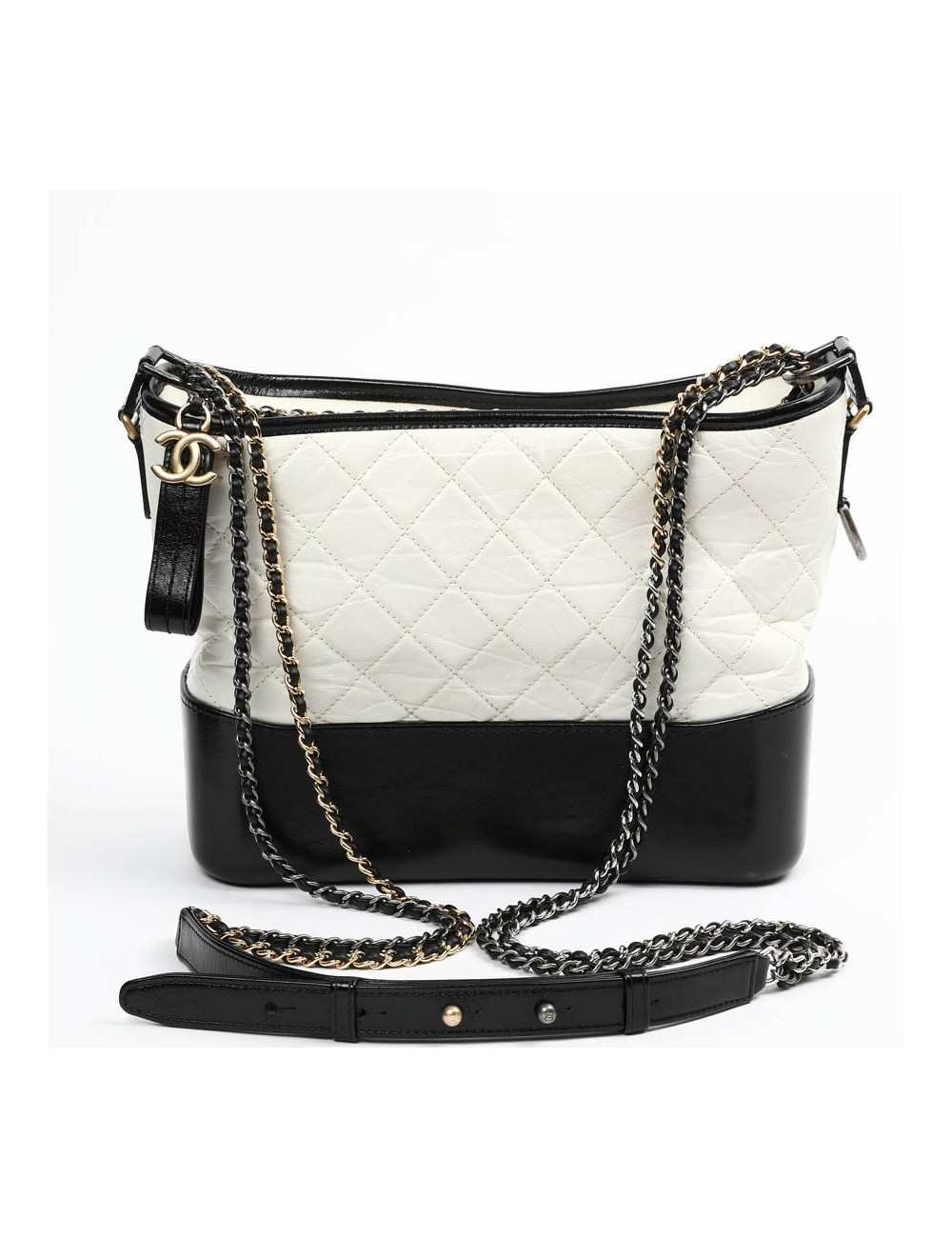 Sac CHANEL Gabrielle bicolore blanc et noir