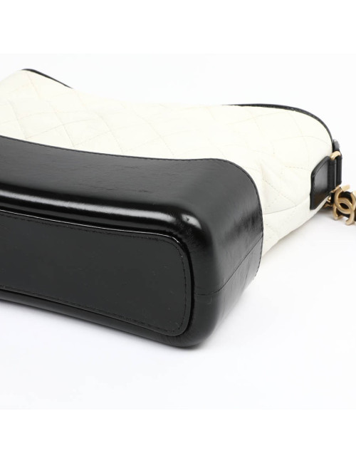 Sac CHANEL Gabrielle bicolore blanc et noir