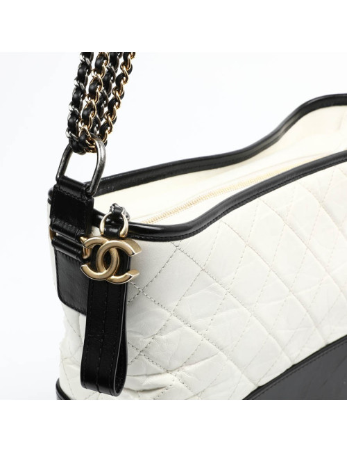 Sac CHANEL Gabrielle bicolore blanc et noir