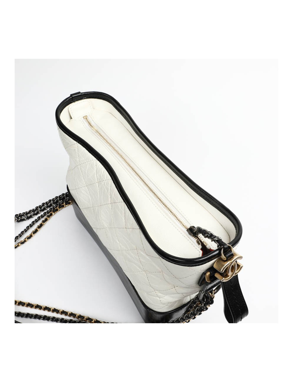 Sac CHANEL Gabrielle bicolore blanc et noir