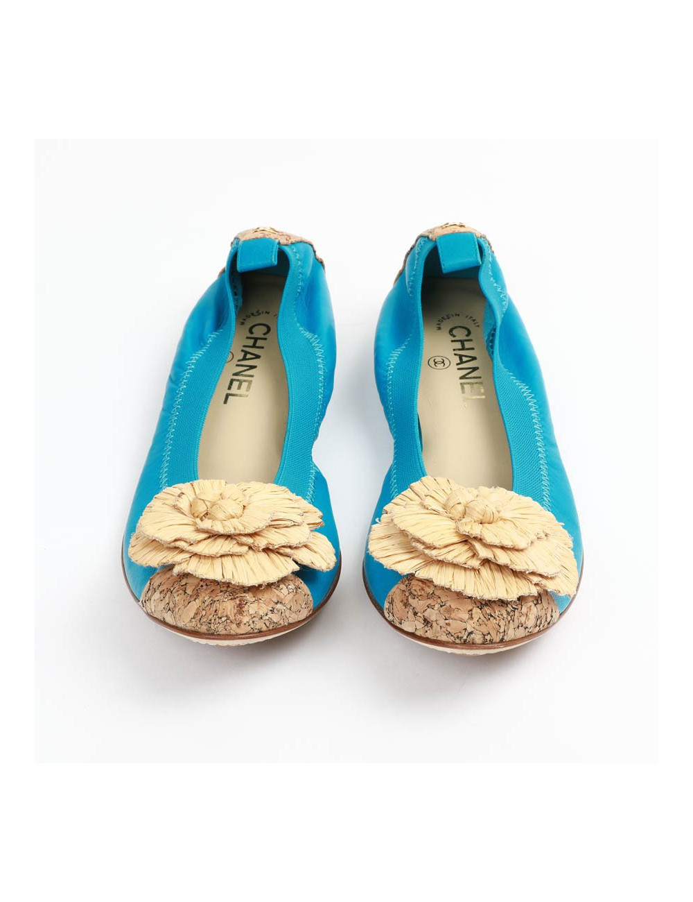 Ballerines CHANEL bicolore T39,5