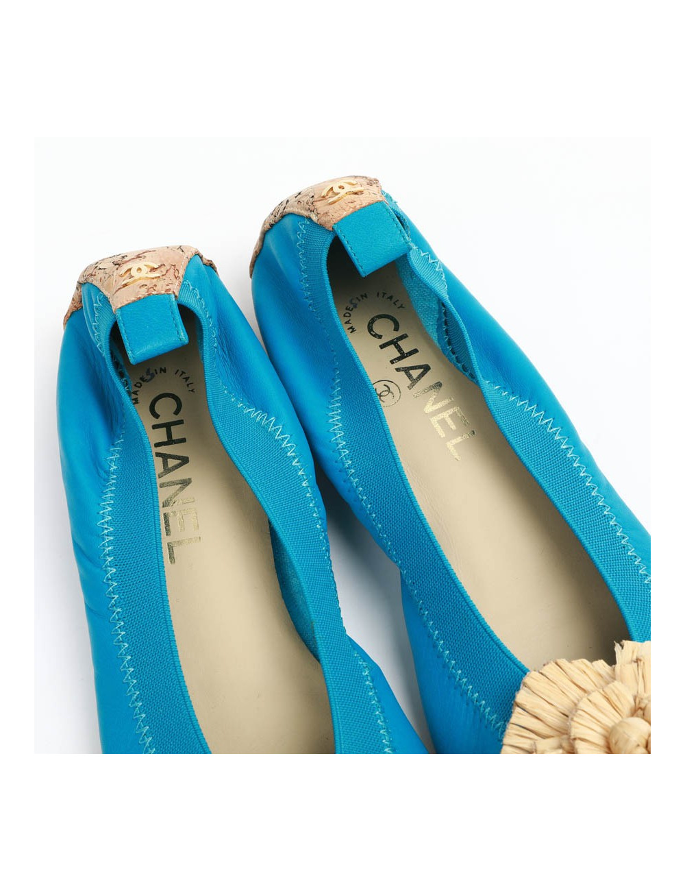 Ballerines CHANEL bicolore T39,5