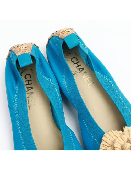Ballerines CHANEL bicolore T39,5