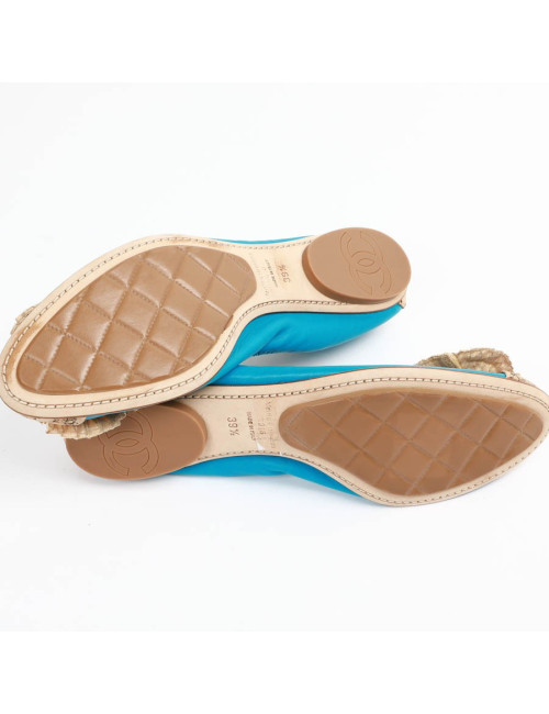 Ballerines CHANEL bicolore T39,5