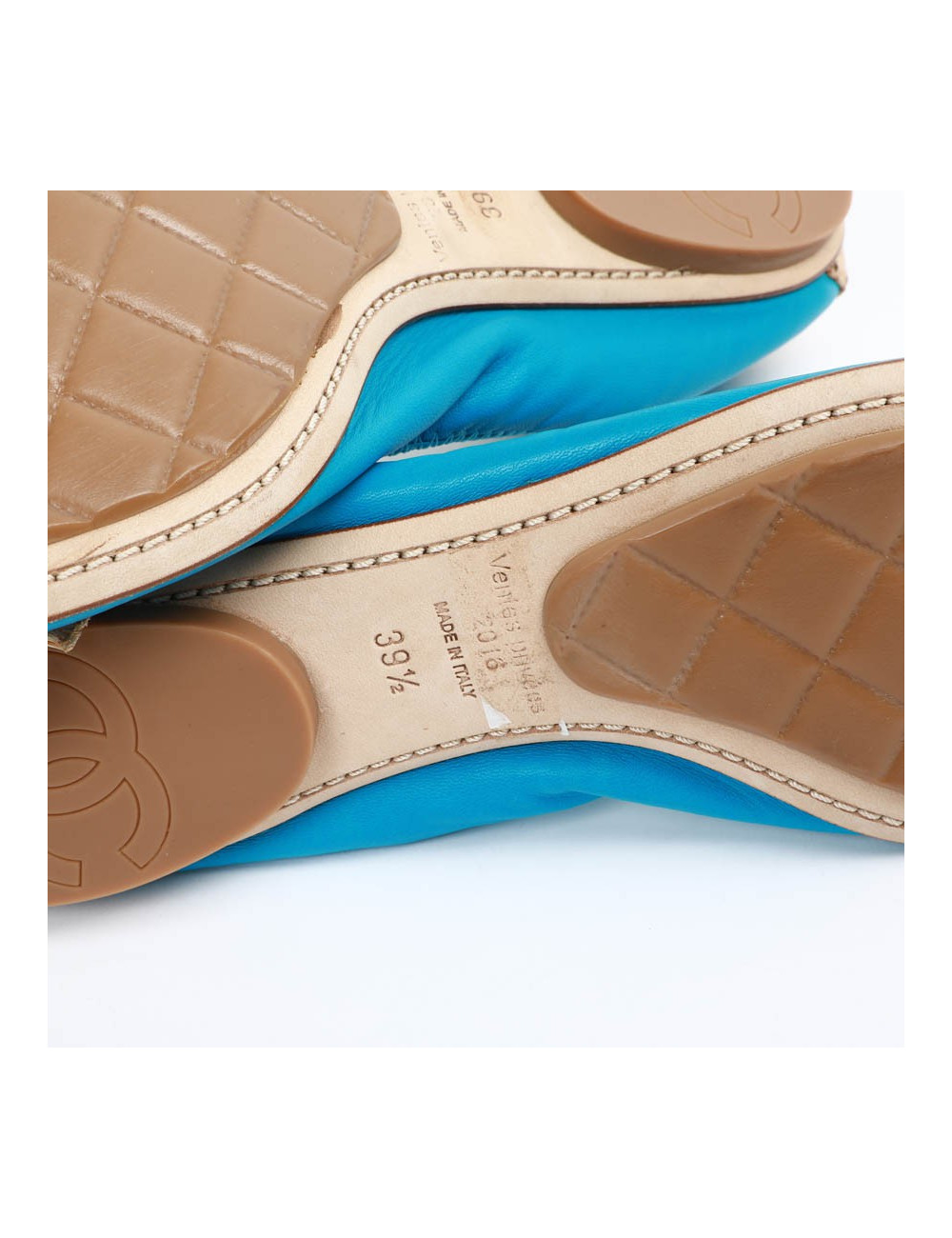 Ballerines CHANEL bicolore T39,5