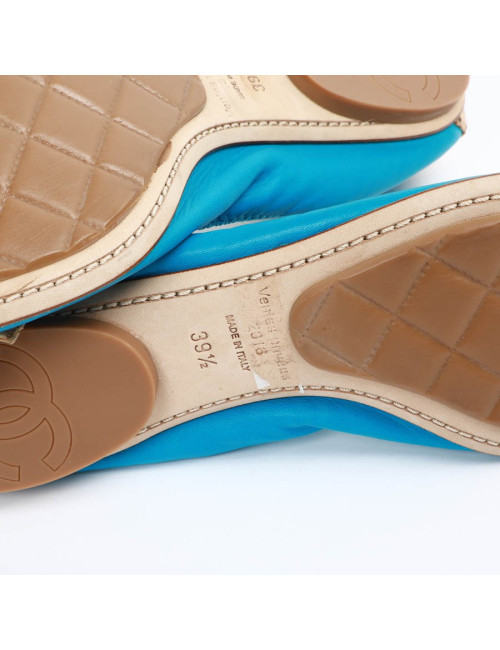 Ballerines CHANEL bicolore T39,5