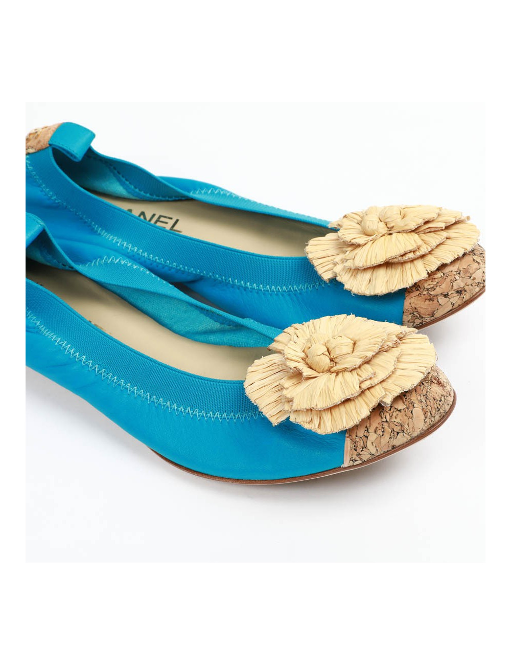 Ballerines CHANEL bicolore T39,5