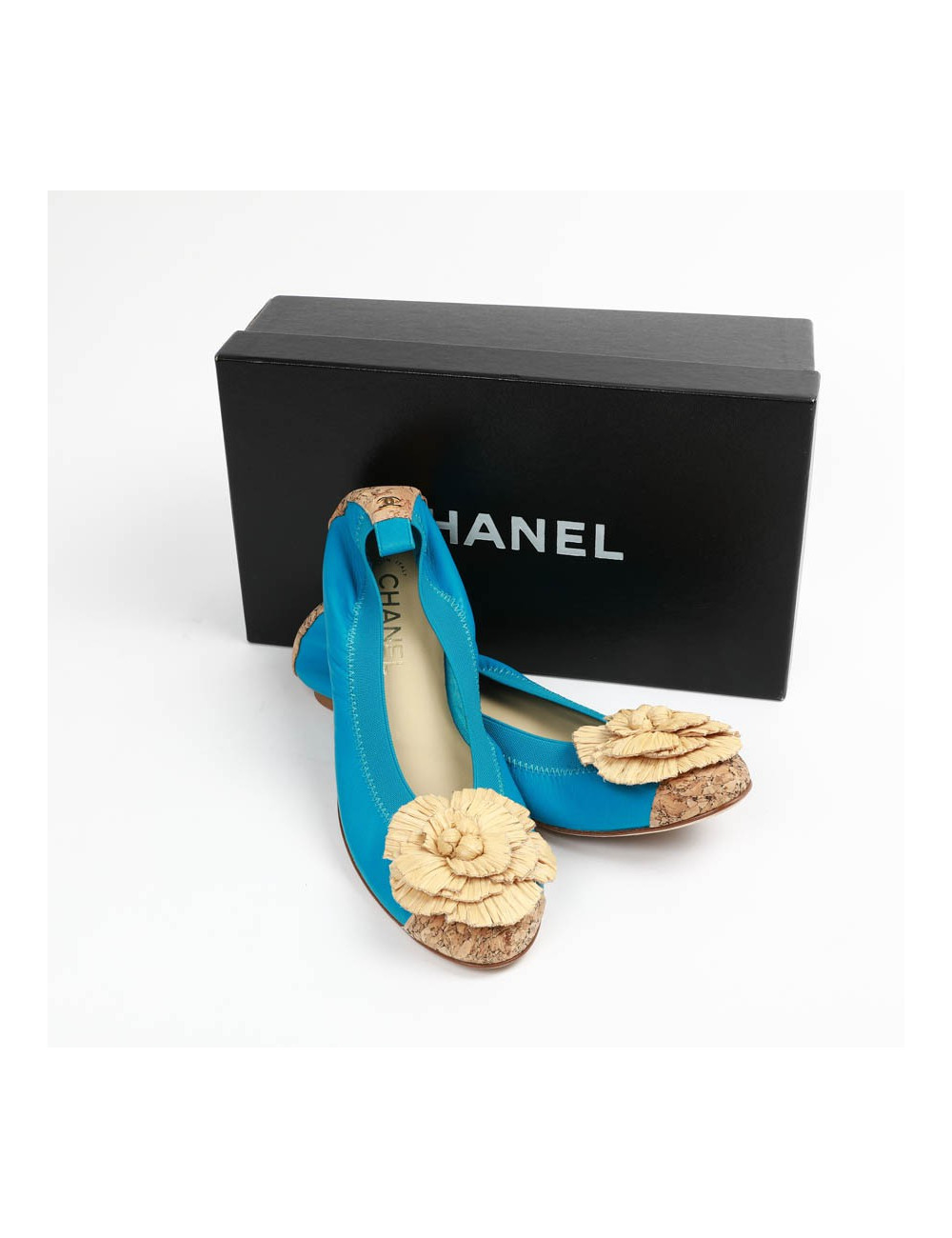 Ballerines CHANEL bicolore T39,5