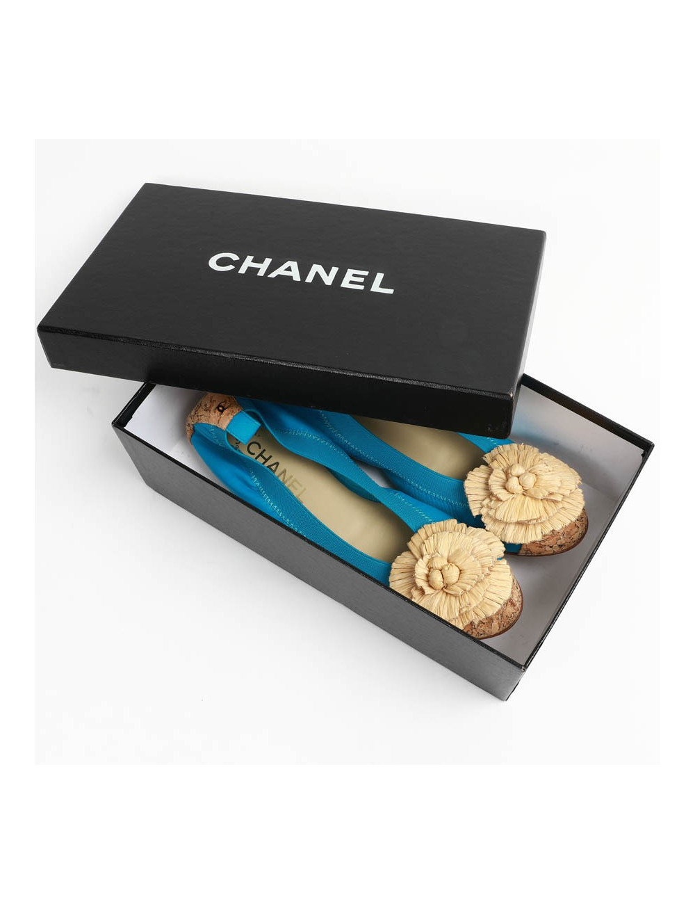 Ballerines CHANEL bicolore T39,5