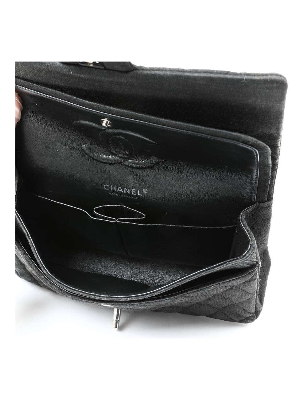 Timeless CHANEL vintage jersey noir