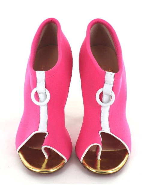 Escarpins CHRISTIAN LOUBOUTIN rose néoprène