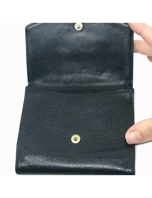 Portefeuille CHANEL caviar noir