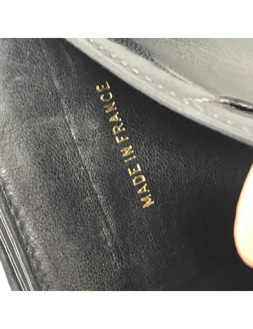 Porte monnaie CHANEL cuir caviar noir