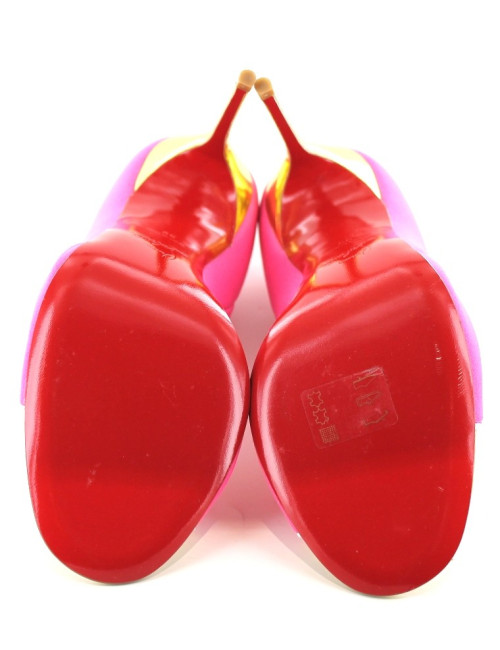 Escarpins CHRISTIAN LOUBOUTIN rose néoprène