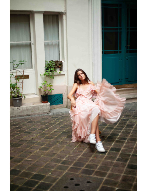 robe longue ALEXANDER McQUEEN rose