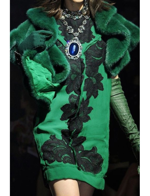 Robe fourreau LANVIN soie avec dentelles T36