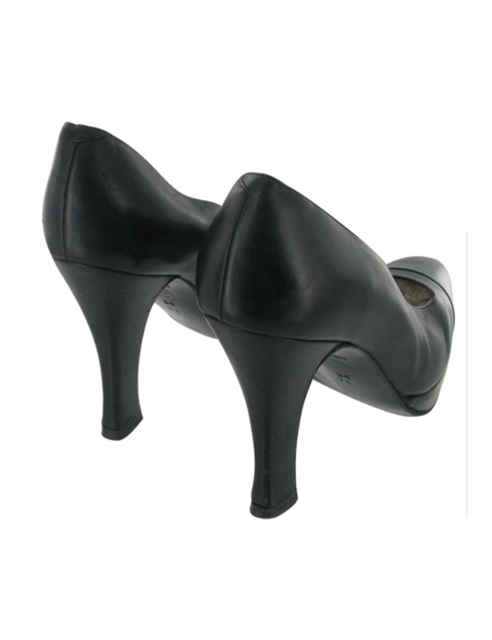 CHANEL shoes black leather T36