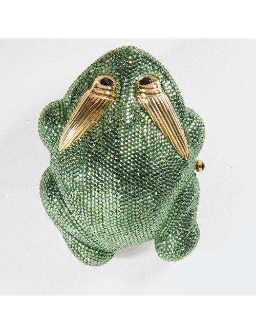 Minaudière JUDITH LIEBER grenouille strass
